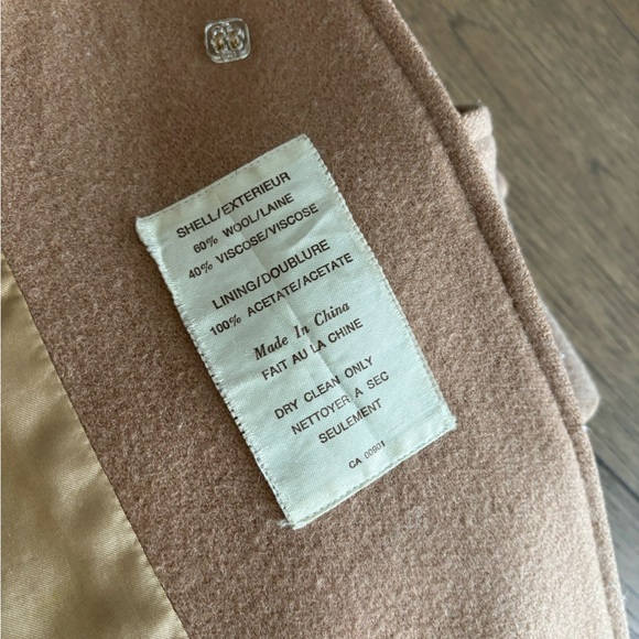 Vintage Wool tan coat - Picture 4 of 14